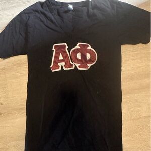 Alpha Phi letters shirt